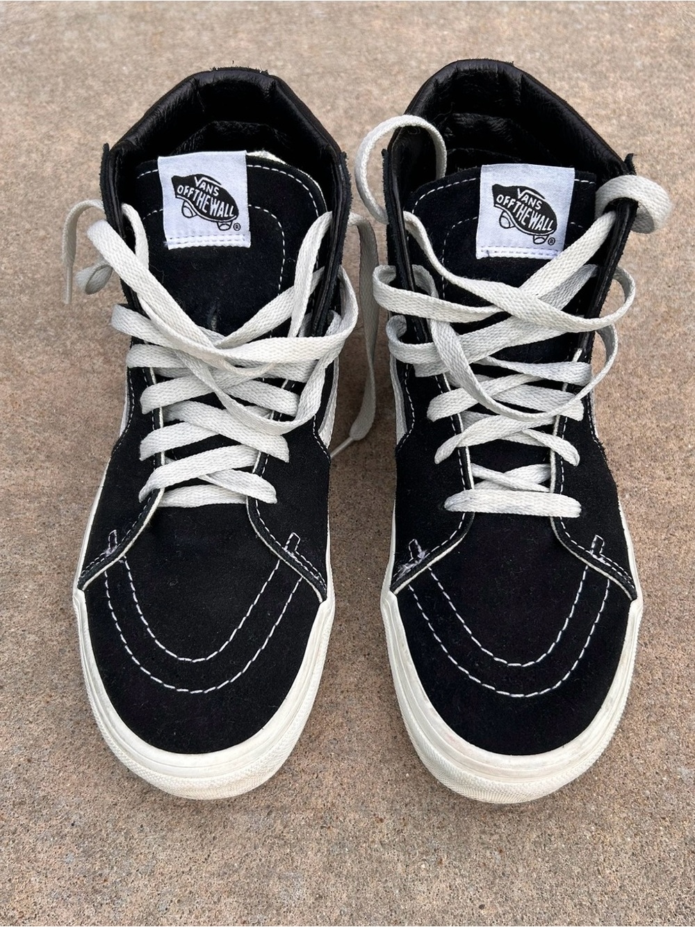 Vans Black and White Hi Skate 6.5Y